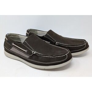 G.H. Bass Starboard Mens 11M Brown Leather Boat Shoes Slip On Loafer Like New!!!